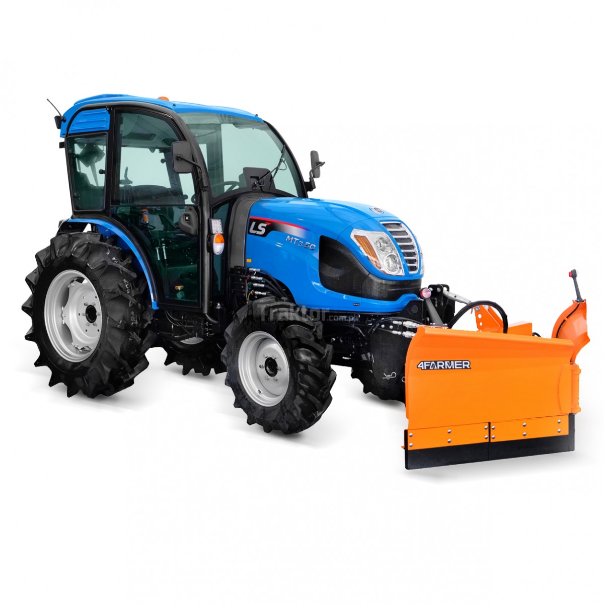 LS Tractor MT3.60 MEC 4x4 - 57 HP / CAB with air conditioning + Vario 180 cm arrow snow plow, hydraulic (TUZ) 4FARMER LS Tractor MT3.60 MEC 4x4 - 57 HP / CAB with air conditioning + Vario 180 cm arrow snow plow, hydraulic (TUZ) 4FARMER